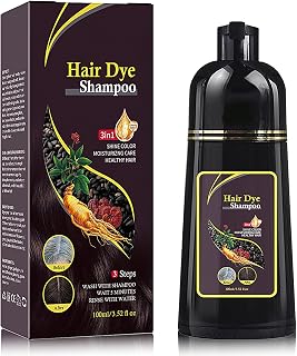 Dark Brown Hair Dye Shampoo Herbal Hair Dye Shampoo,3 in 1Magic Hair Color Shampoo in Minutes Hair Dye Coloring Shampoo for Women Men,Easy to Use & Long Lasting Brown Shampoo Hair,100ml