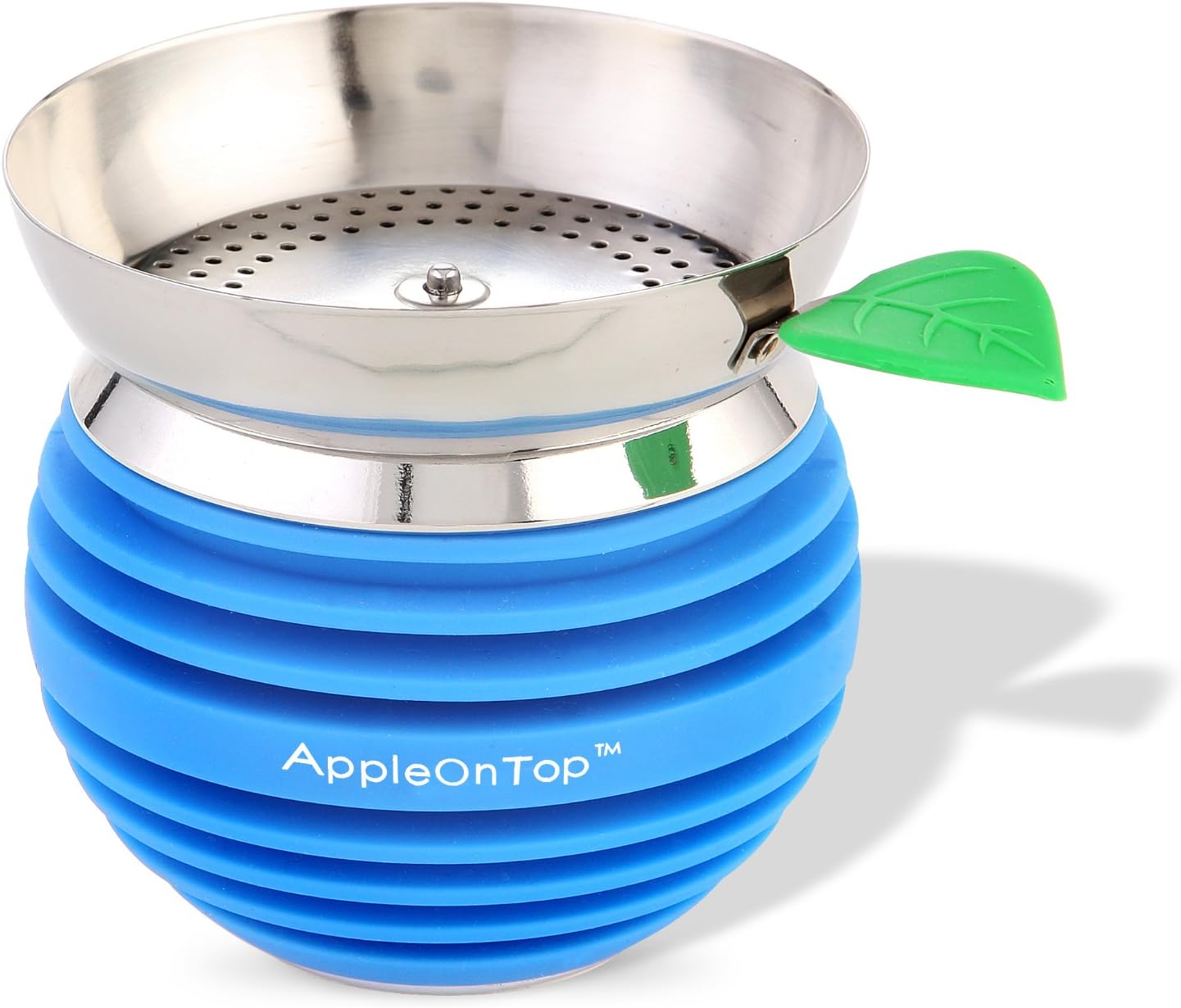 Apple On Top Silicone Hookah Bowl For Shisha with Charcoal Holder Stainless Steel - Long Lasting Flavor -Easy Clean- Available in 6 Color Options 3 Inch Height 3 Inch Diameter (Orange)