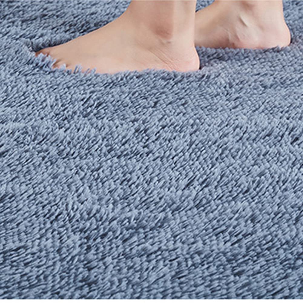 Tapis à poils longs moderne doux et confortable pour salon, chambre à coucher, antidérapant et moelleux - Décoration de sol à poils longs (beige, 40 x 60 cm)