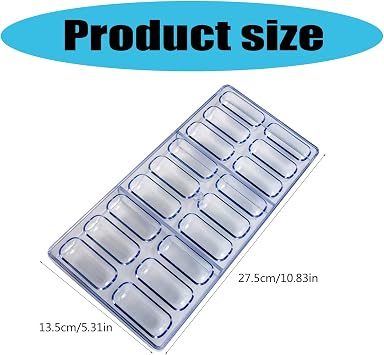 Oval Shape Chocolate Mold Polycarbonate 18 Slot Food Grade For Candy Making Home Baking Supplies Polycarbonate Candy