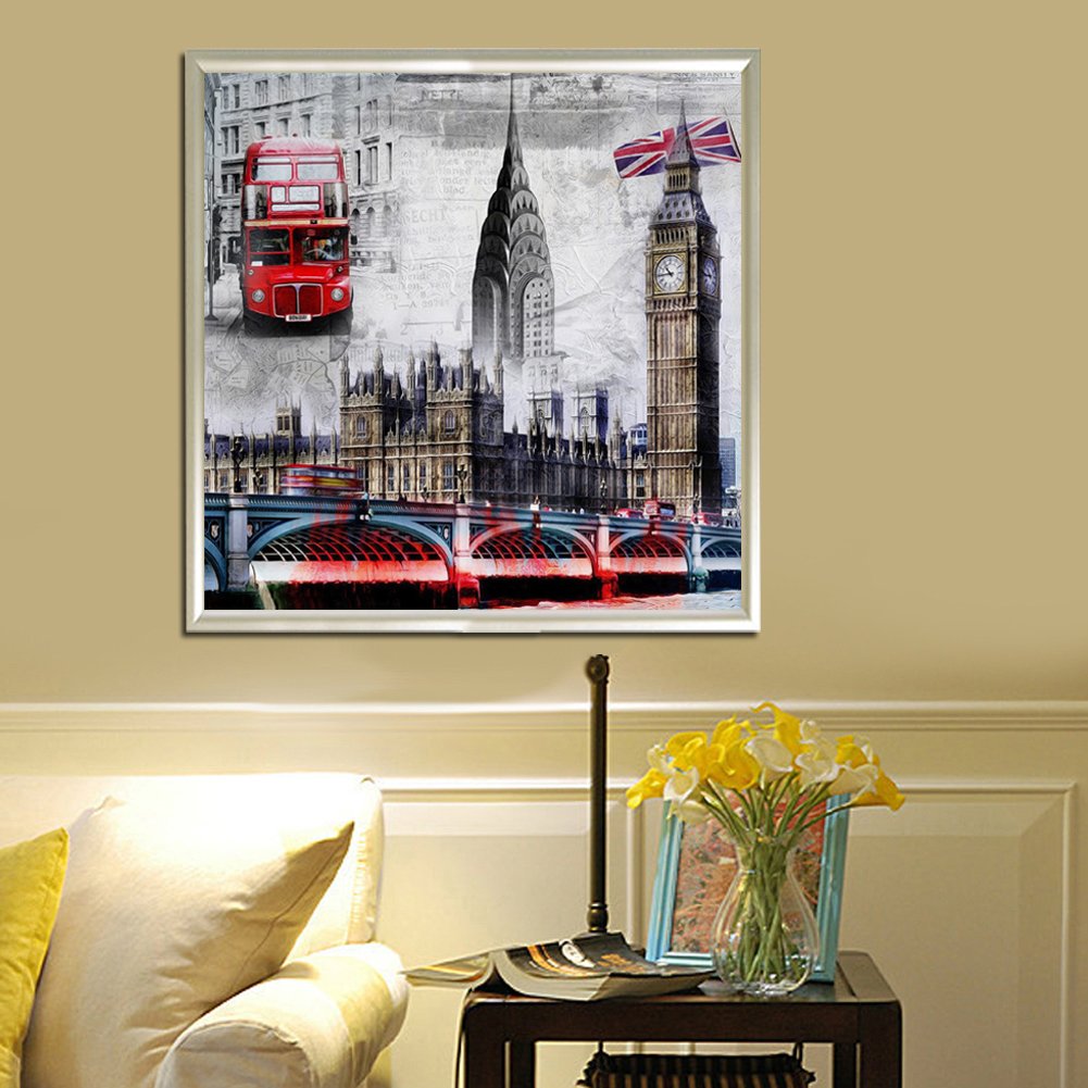 ycyingcheng 5D DIY Round Drill Diamond Painting City Cross Stitch Embroidery Kit - Image 4