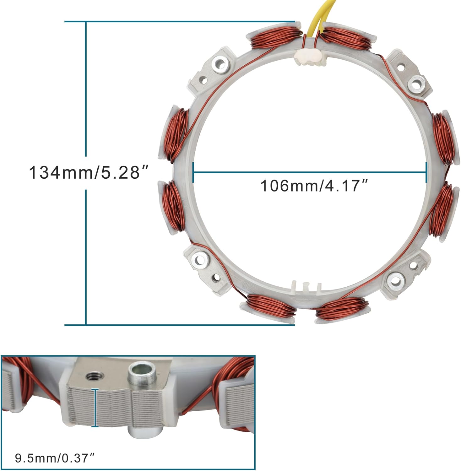 GOOFIT 846882 High Performance Charging Coil and Alternator Stator Assembly Replacement for V-Twin Engine 16HP-23HP Model 295347 305447 356447 Series Engines