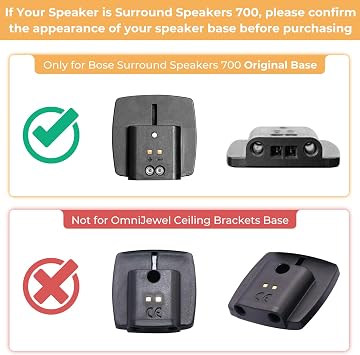 Adjustable Stand for Bose Speaker Stands, for OmniJewel Lifestyle 650, Surround Speaker 700, Floor Speakers Stands for Bose Floor Stand, with OmniJewel Bracket, Black (Pack of 2)