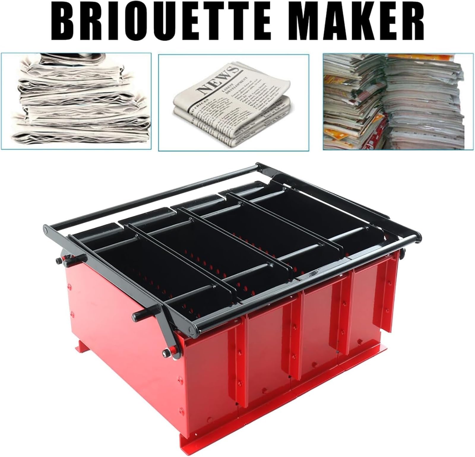 Macchina per bricchette di carta, macchina per bricchette di carta riciclata, mattoni di carta ecologici per giornali, pressa per il riciclaggio di blocchi di carta per riscaldamento, stufa, giardin