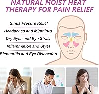 Vista 14 de Almohadilla térmica para microondas con funda lavable de 7 x 16 pulgadas, almohadilla térmica húmeda para el cuello, hombros, calambres, alivio