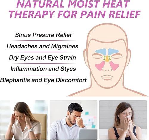 Miniatura 9 de Almohadilla térmica apta para microondas con funda lavable, 6 x 12 pulgadas, almohadilla de calor húmedo para el cuello, hombros, calambres, alivio