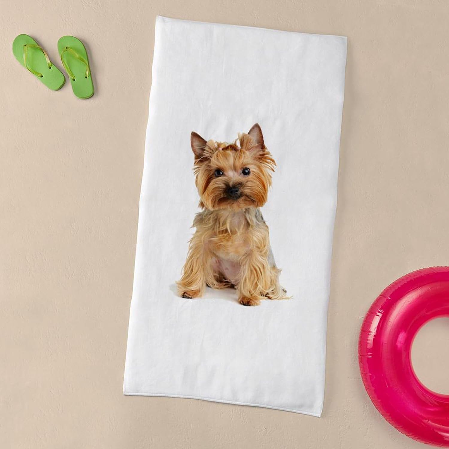 CafePress The Yorkshire Terrier (Yorkie) 30"x60" Absorbent Cotton Back, Soft Beach, Pool Towel