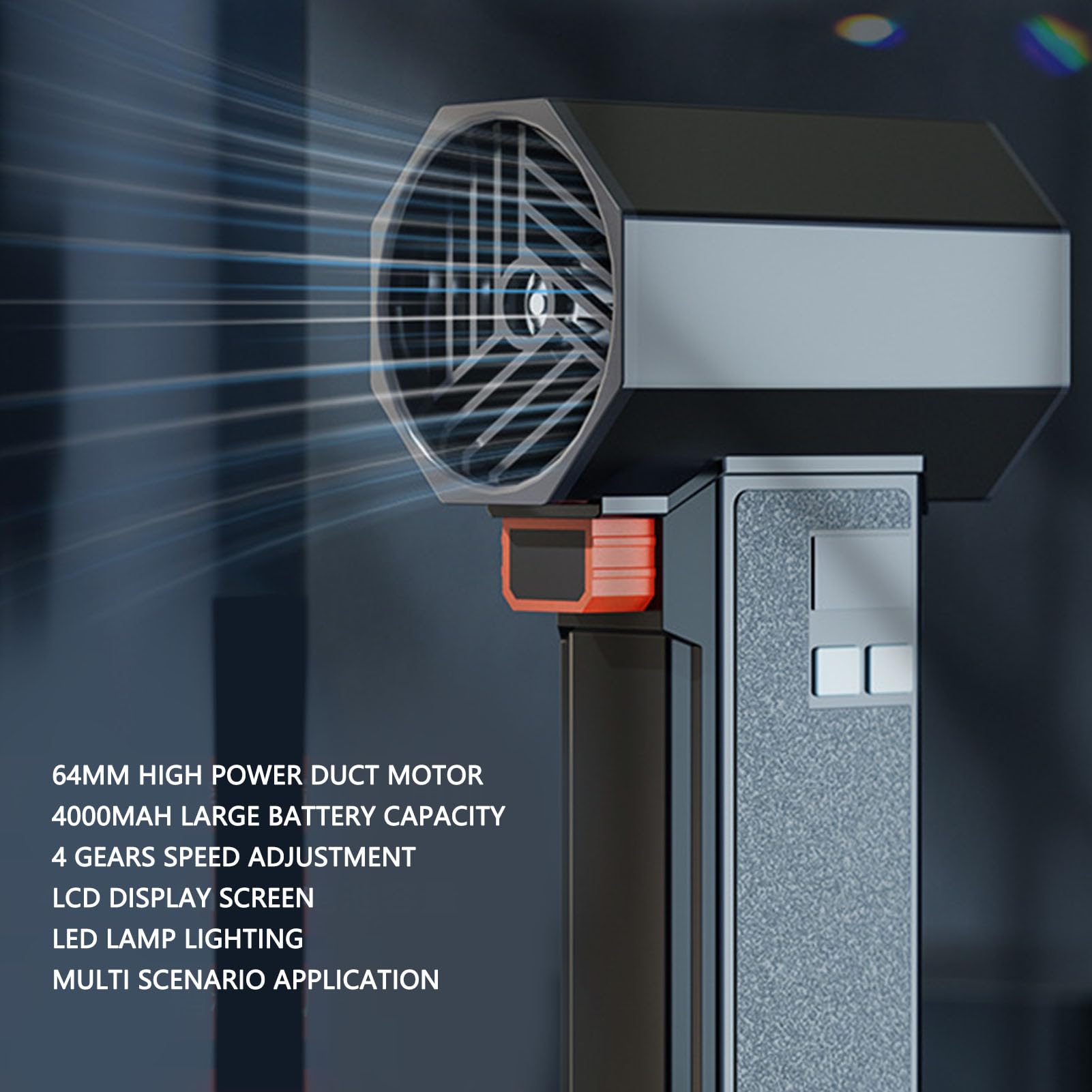 Soffiatore Elettrico Per Polvere 50000 Giri/min, Spinta 1600 G, Luce LED, Soffiatore Senza Fili Ricaricabile Per La Pulizia Industriale 'Auto Con 4 Modalità Di Velocità, Ideale