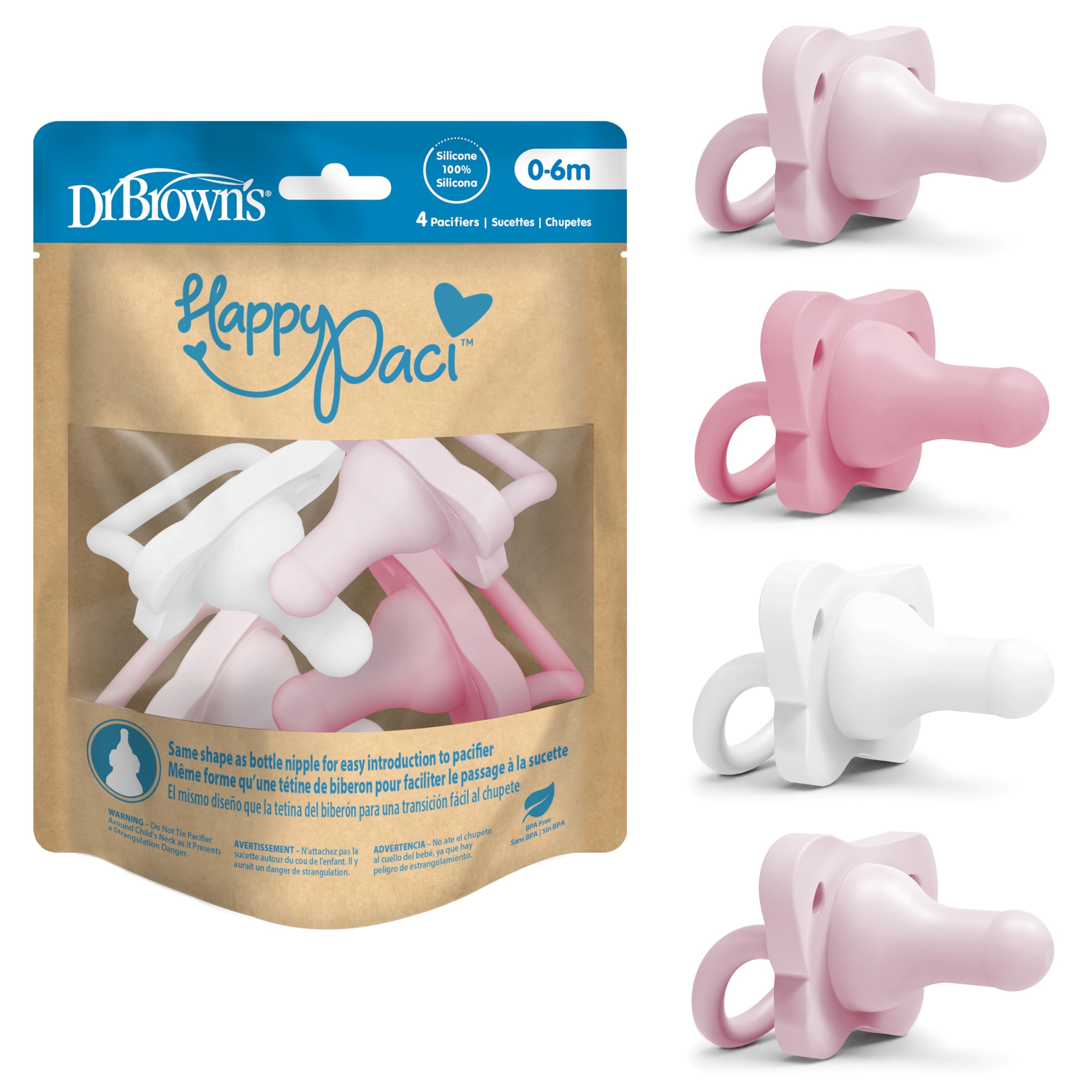 樹脂粘土ベビー　おしゃぶりベビー　7月14日 Amazon | Dr. Brown's HappyPaci 100%シリコンベビーおしゃぶり、輪郭