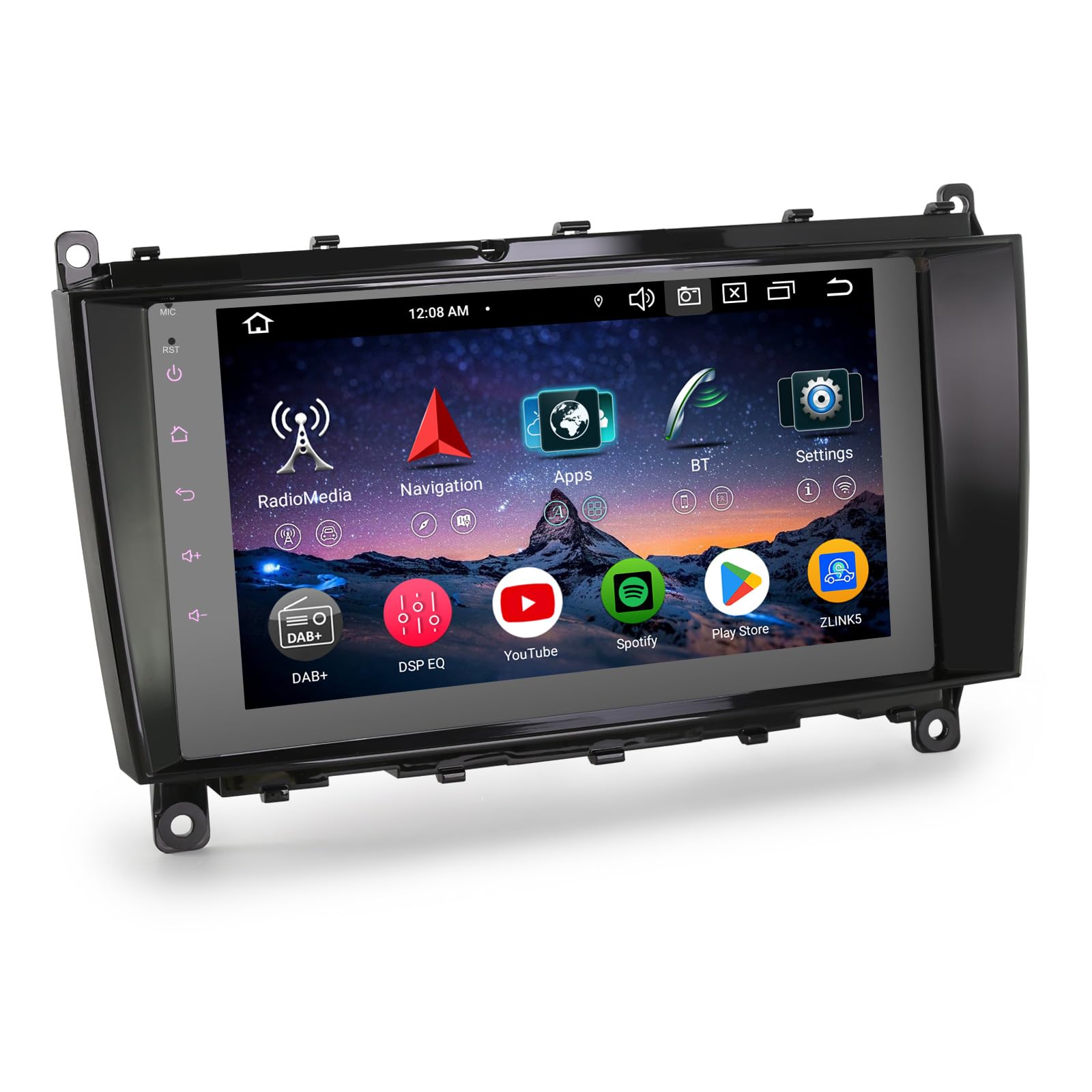 Erisin 8-Core 4GB+64GB Android 16 Autoradio Bluetooth GPS Navigatore per Mercedes CLK W209 C209 A209, 8 pollici Schermo IPS con CarPlay senza fili Android Auto WiFi 4G DSP USB DAB+ RDS TPMS Canbus