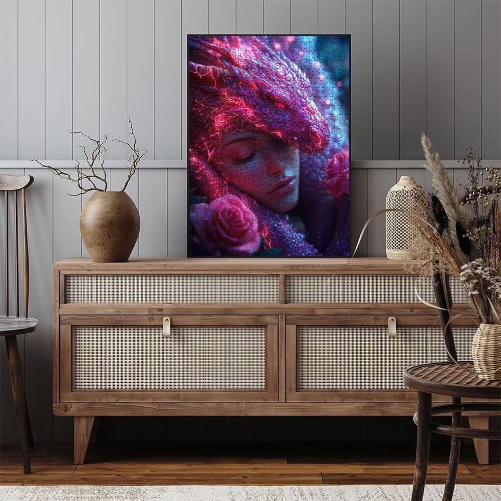 Puzzle 4000 sztuk, Dragon Woman puzzle dla dorosłych 4000, drewniane puzzle, klasyczne gry edukacyjne, niemożliwe wyzwanie, rodzina gier, kreatywny prezent DX0YL1-589