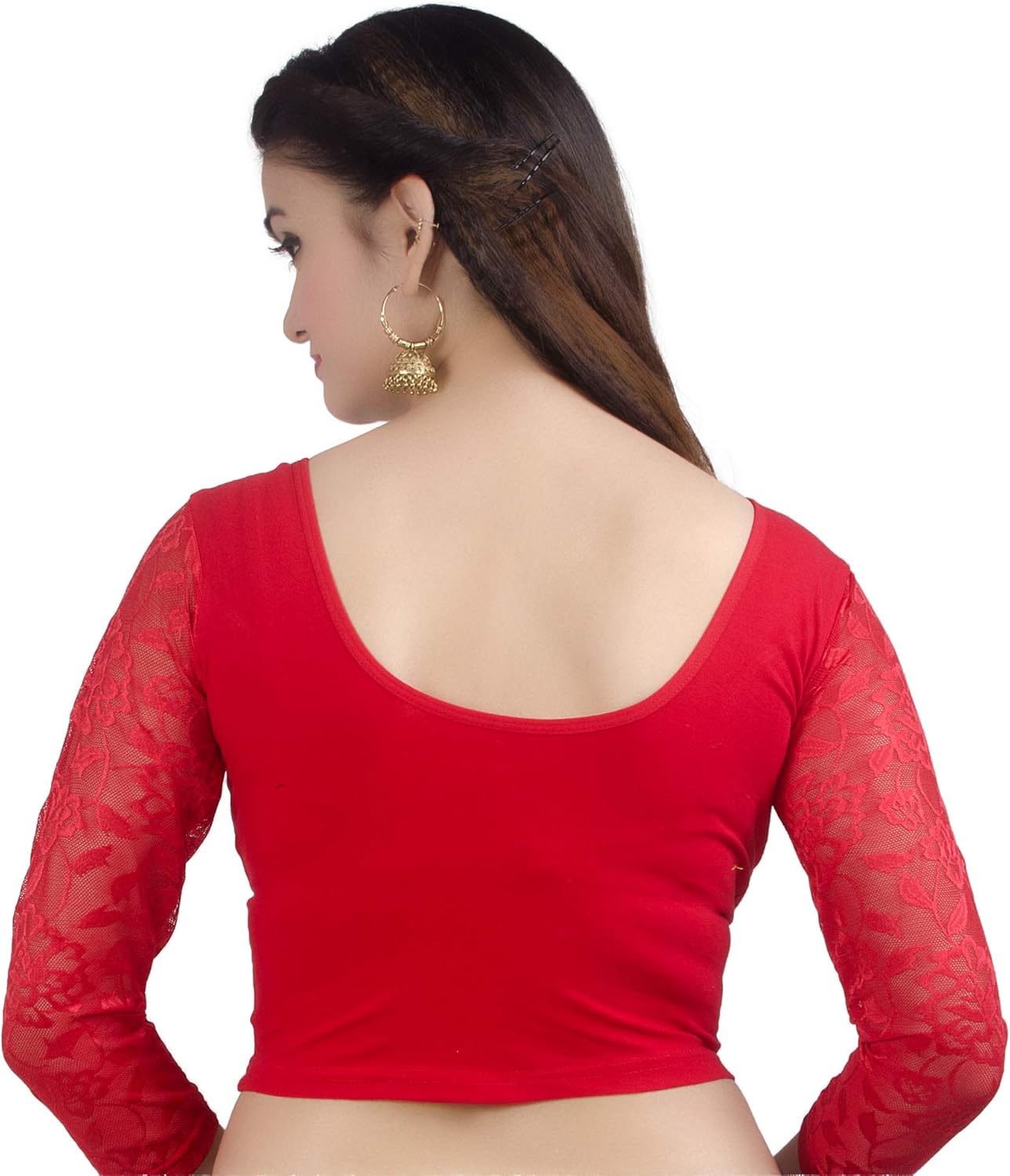 Chandrakala Readymade Blouses for Women Sarees,Stretchable (B101-P) - Image 3