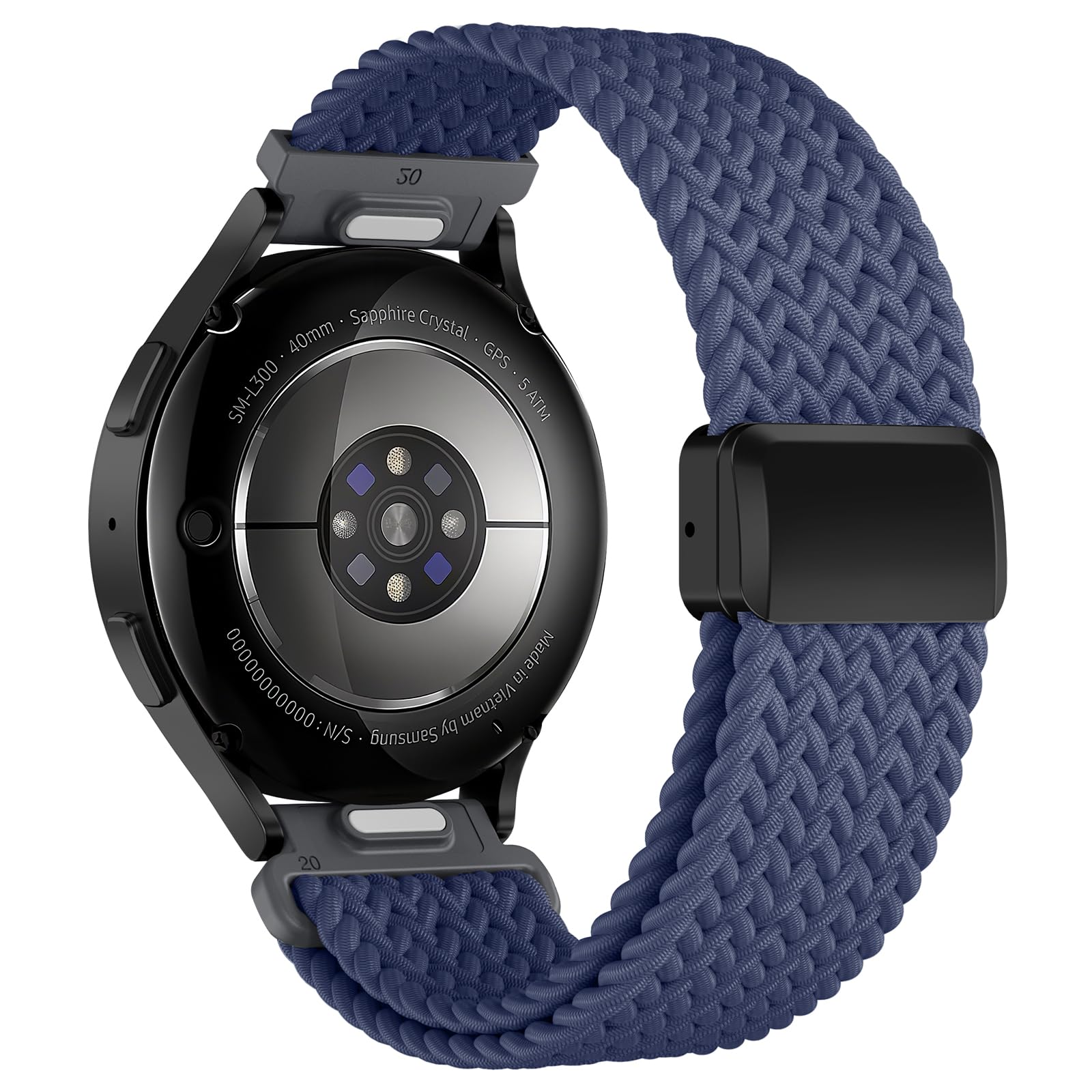 Yoohoo Watch Armband Kompatibel mit Garmin Venu2&3/Forerunner 255/Forerunner 265/Vivoactive 4, Nylon Sport Band Kompatibel mit Samsung Galaxy Watch 3 45mm/Galaxy 46mm/Gear S3