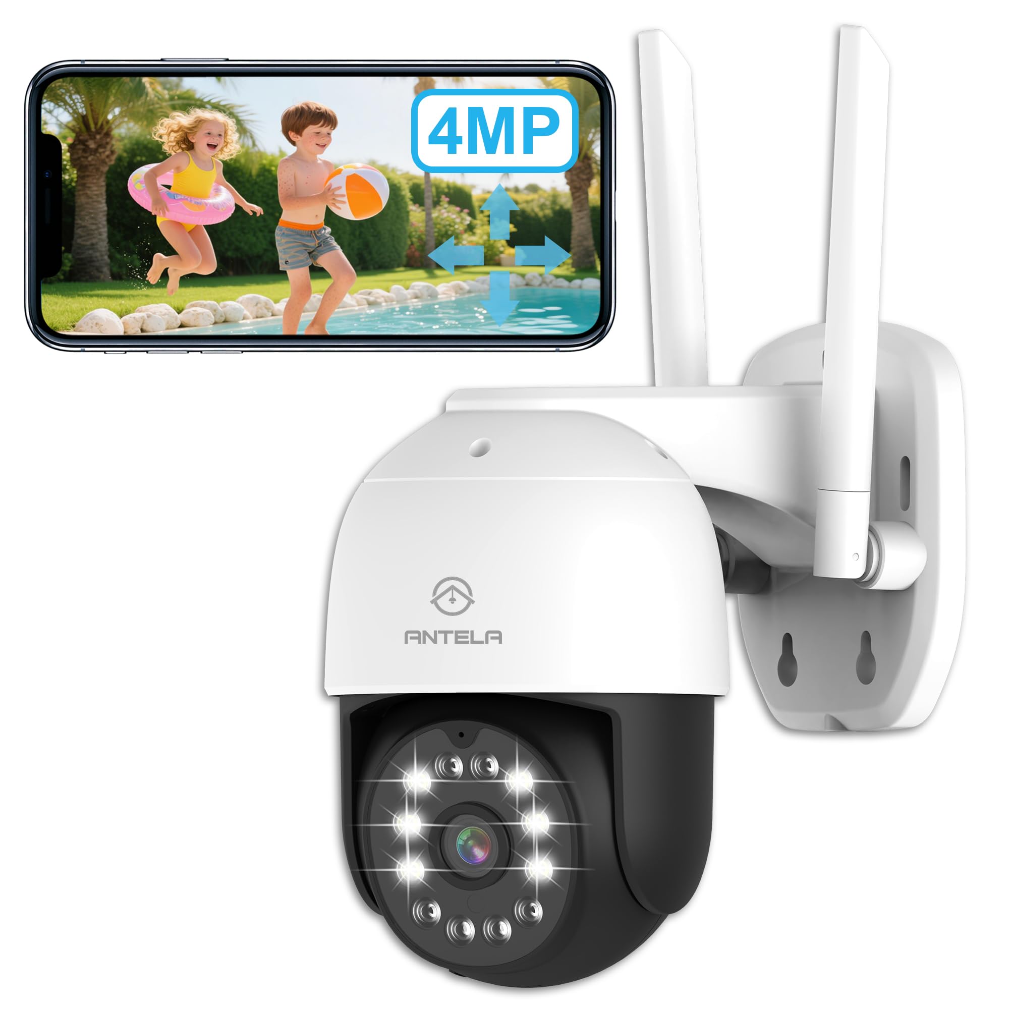 webcamia esterna 4mp notte infrarossi alexa compatible