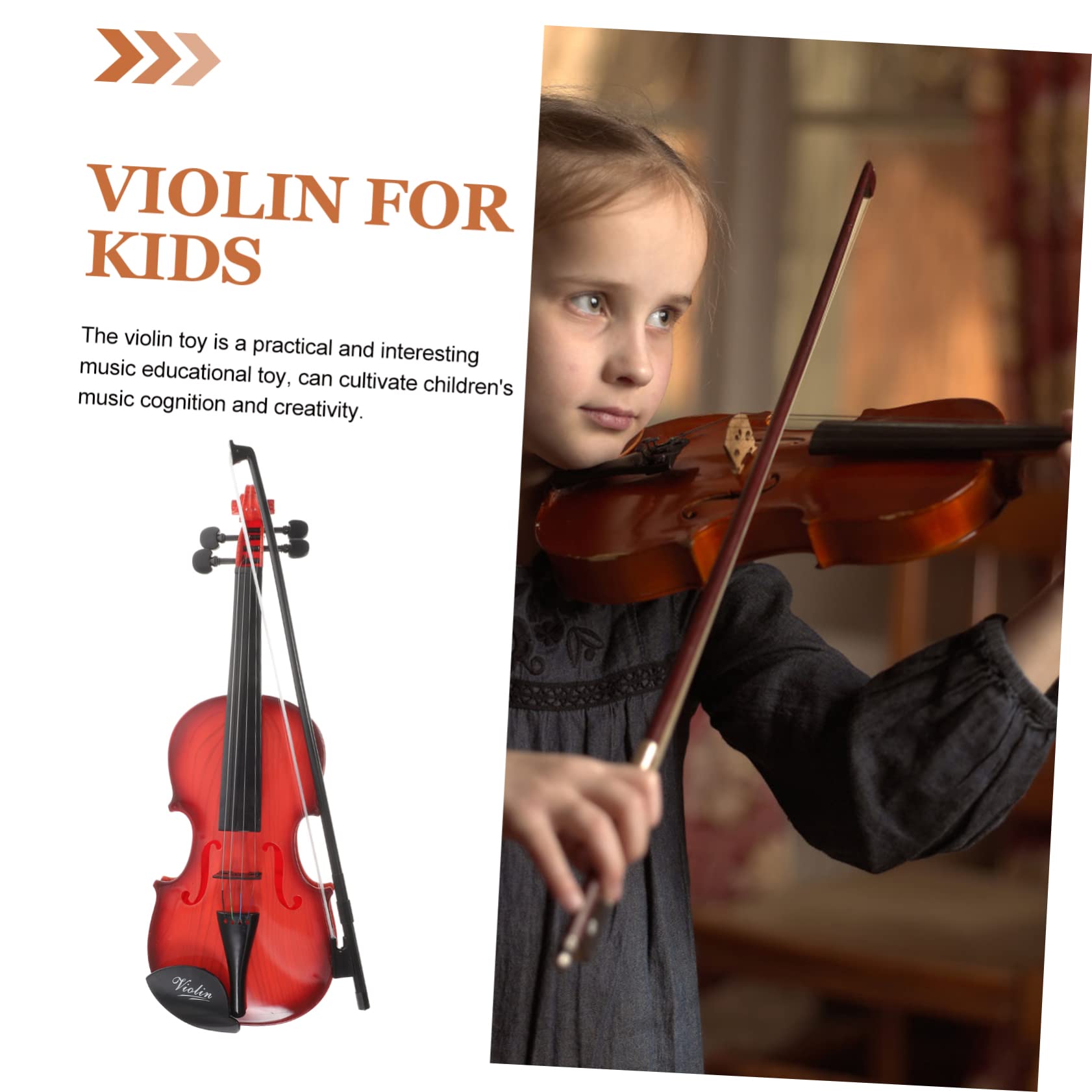 Giocattolo Violino Musicale per Bambini, Plastica, Strumento Piccolo | Decorazioni per Scuola, Riproduzione a Forma di Violino, Idea Regalo Compleanno