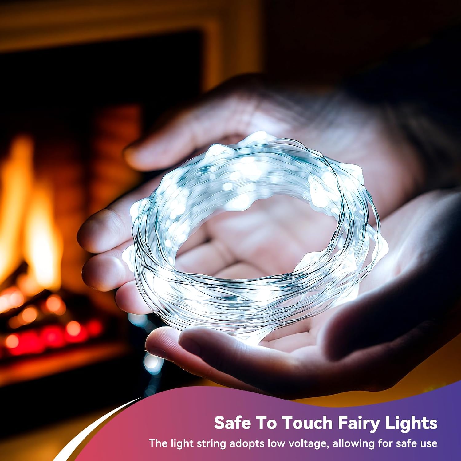LitHome 8 Pack Cool White Fairy Lights Battery Operated, 20 FT 60 LED Twinkle Lights Battery Operated 2 Modes, Waterproof Led Fairy String Light for Indoor Outdoor Christmas Wedding Bedroom Decor