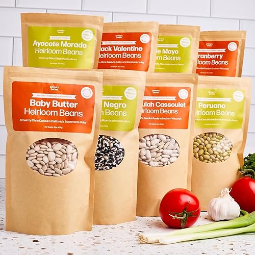 Miniatura 9 de Primary Beans - Frijoles Cannellini secos - Nuez, sedoso y abundante - Par con salvia, ajo, achicorias y parm - Frijol de cocina blanco versátil -