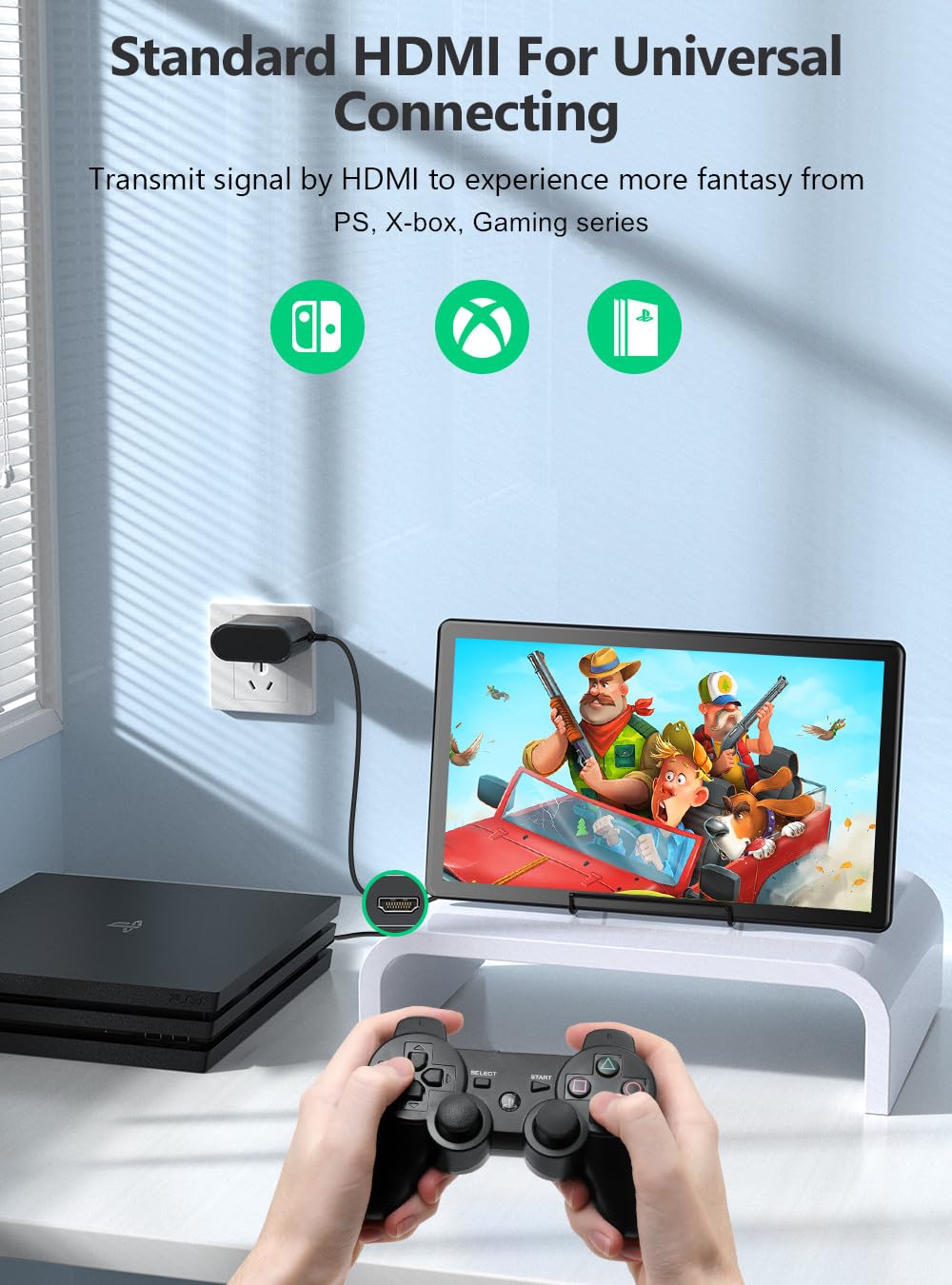 UPERFECT 15,6" Monitor Portátil Táctil, 2000:1, DVI VGA Compatible con VESA