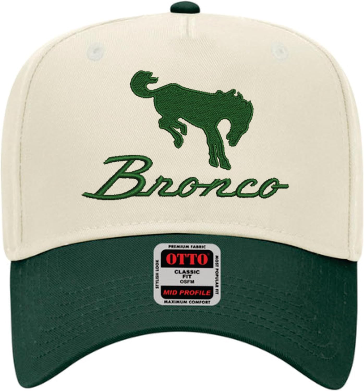 Bronco Embroidered 2 Tone Hat