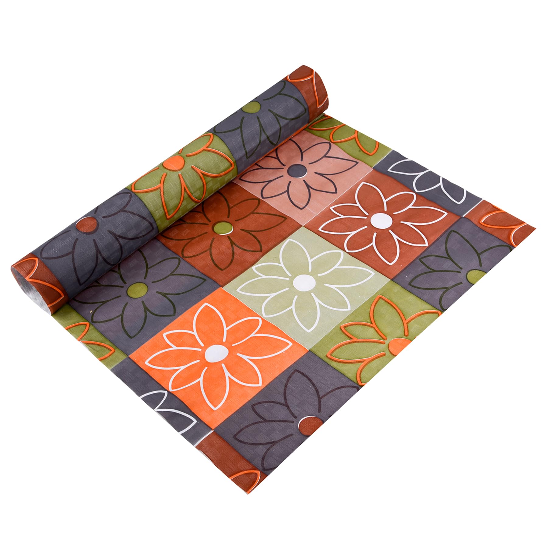 Kuber Industries Shelf Liner | PVC Kitchen Liners for Cabinets and Drawers | Drawer Liner Mat | Check-Design Shelf Liner Cabinet Mat | 10 MTR | Orange (B0CW2VVDDT) Amazon Price History, Amazon Price Tracker