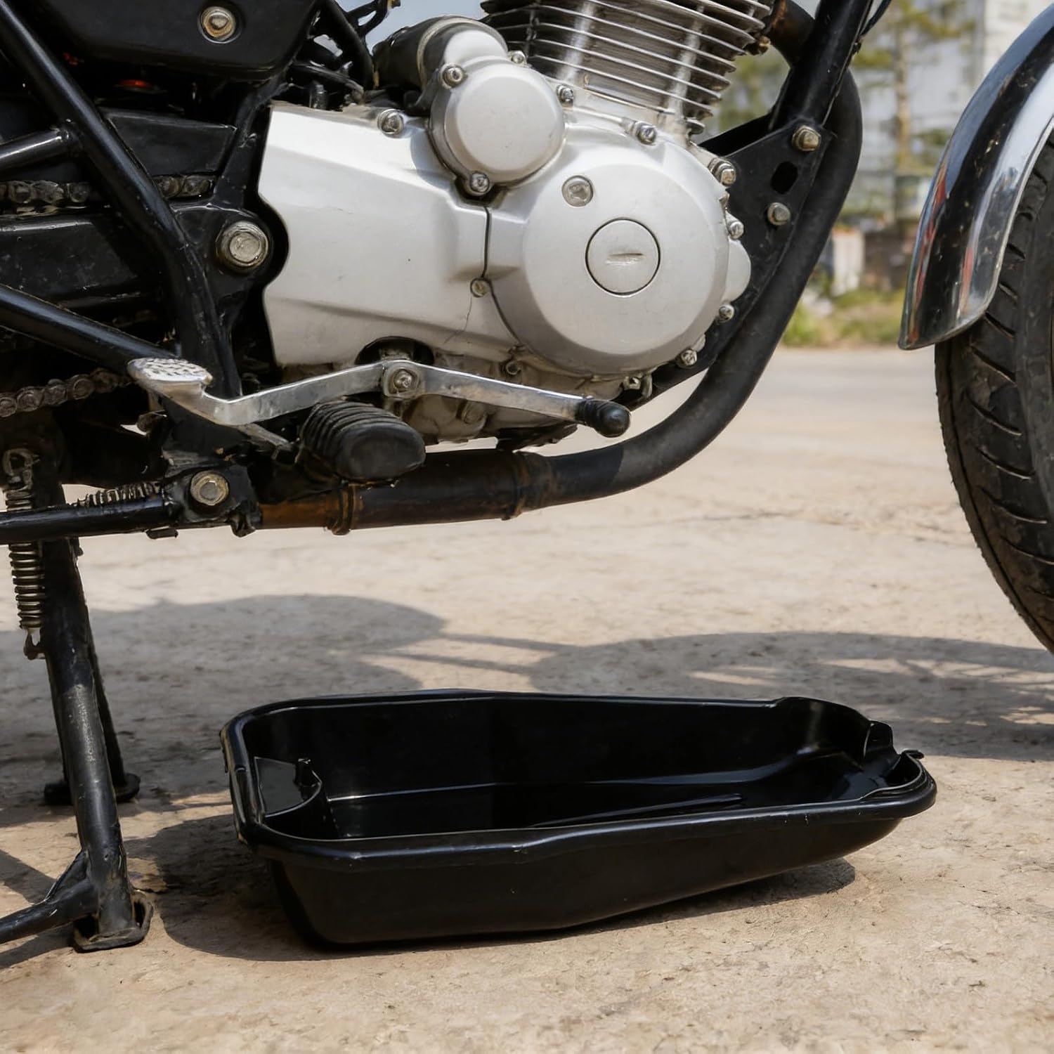 Motorcycle Oil Drip Pan 2.5L - Plastic Engine Oil Drain Tray for Quick Changing - Automotive Engine Stand Drip Pan for Car Maintenance DIY Mechanics