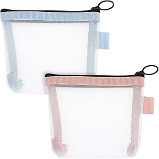 Mini bolsa de maquillaje de malla de 2 piezas...