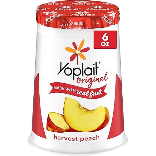 Yoplait Original Low Fat Harvest Peach Yogurt Cup, Made with