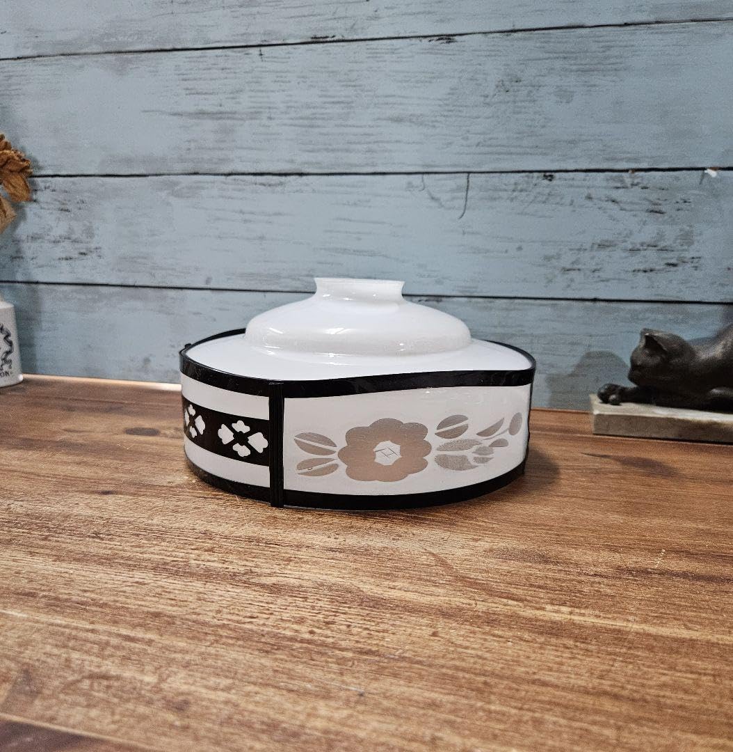 Amazon.co.jp: 日本のアンティーク ミルクガラス製 ランプシェード 電