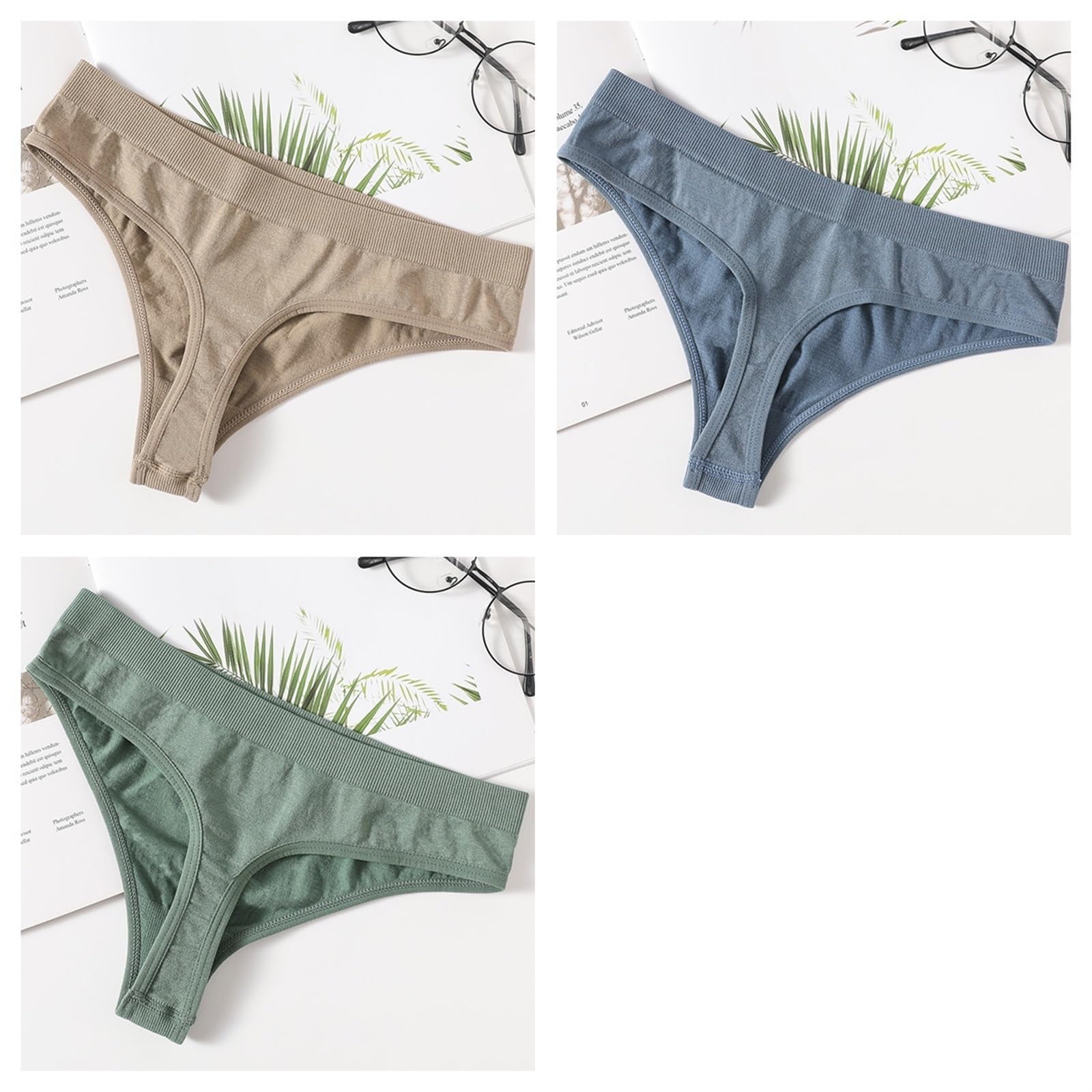 Bragas Braguitas Tangas 3 Piezas/Establezca Tangas sin Costuras Bragas Sexy Femenina g-String Femenina M-XL Calzoncillos(Set 9,Medium)