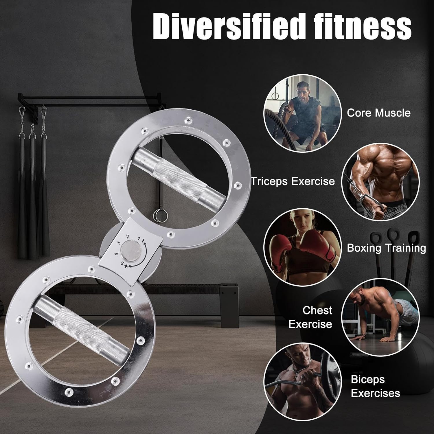 Burn Machine, Forearm Trainer for Boxing, 8 to 15 Pounds Adjustable Arm and Shoulder Training, Hand and Forearm Trainer for Gym Workouts, Forearms Exerciser, 5 Levels Adjustable Drag Trainers