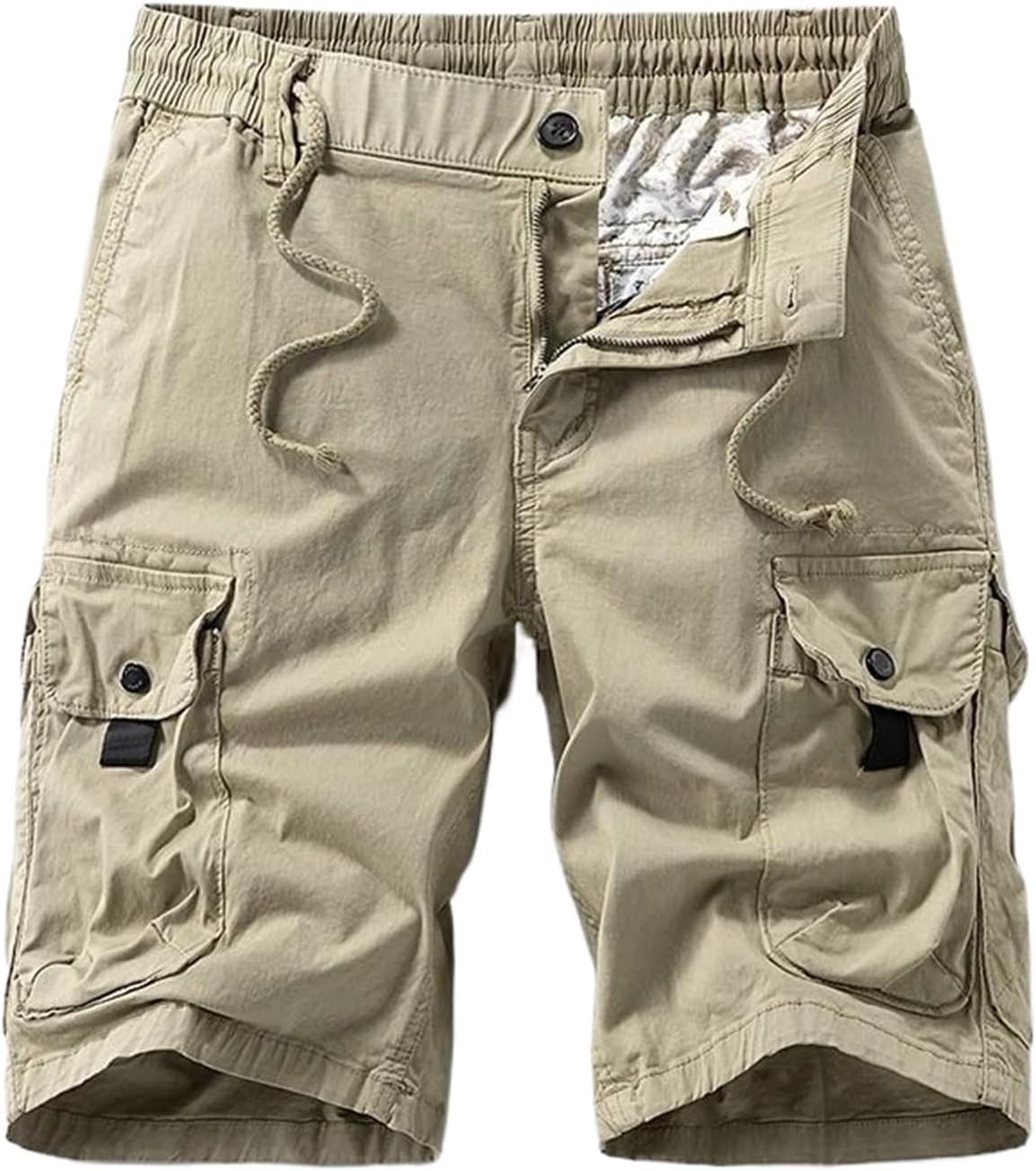Summer Men Multi Pocket Cargo Shorts Mens Casual Cotton Jogger Pants Beach Shorts