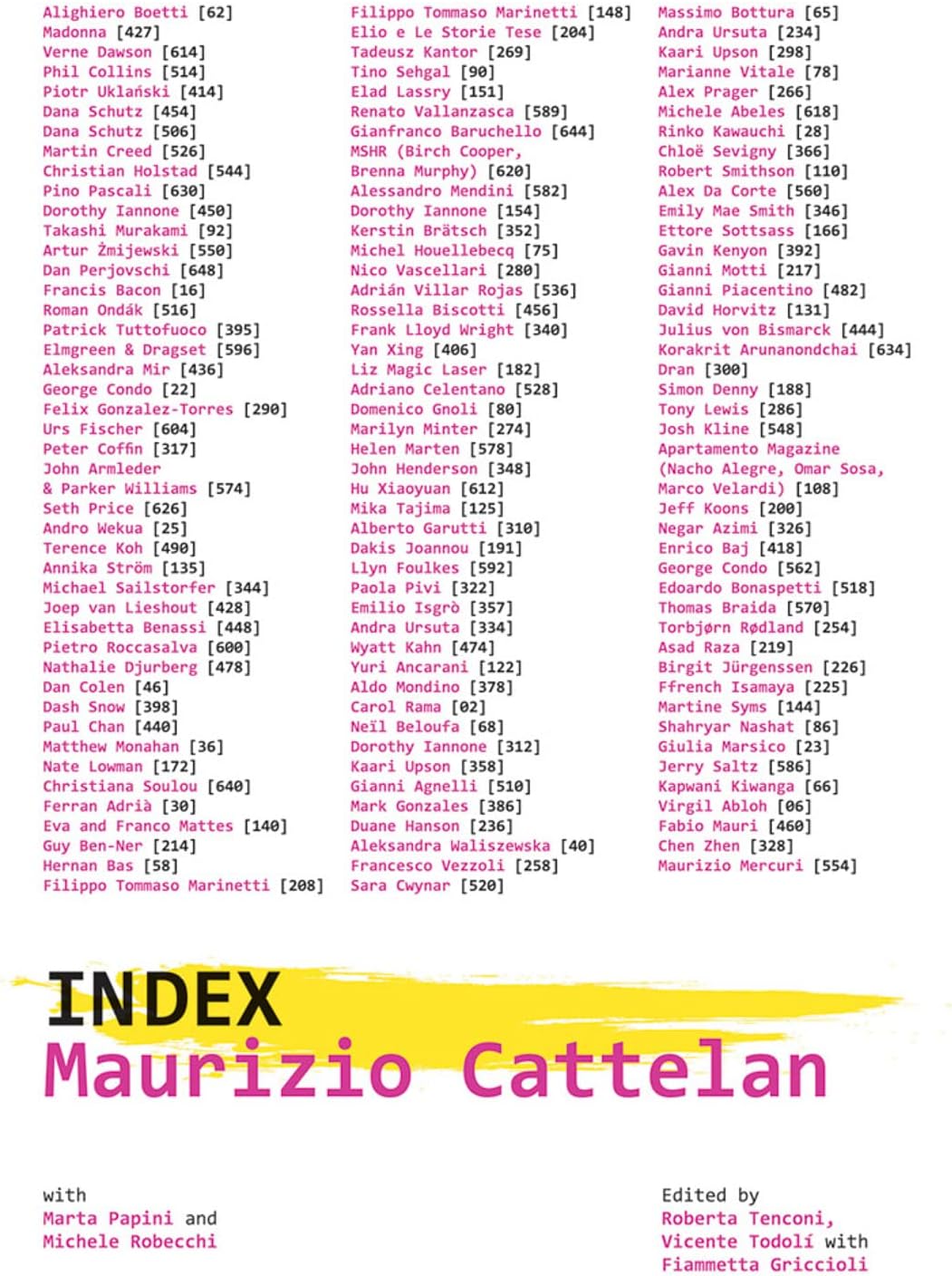 Maurizio Cattelan: Index