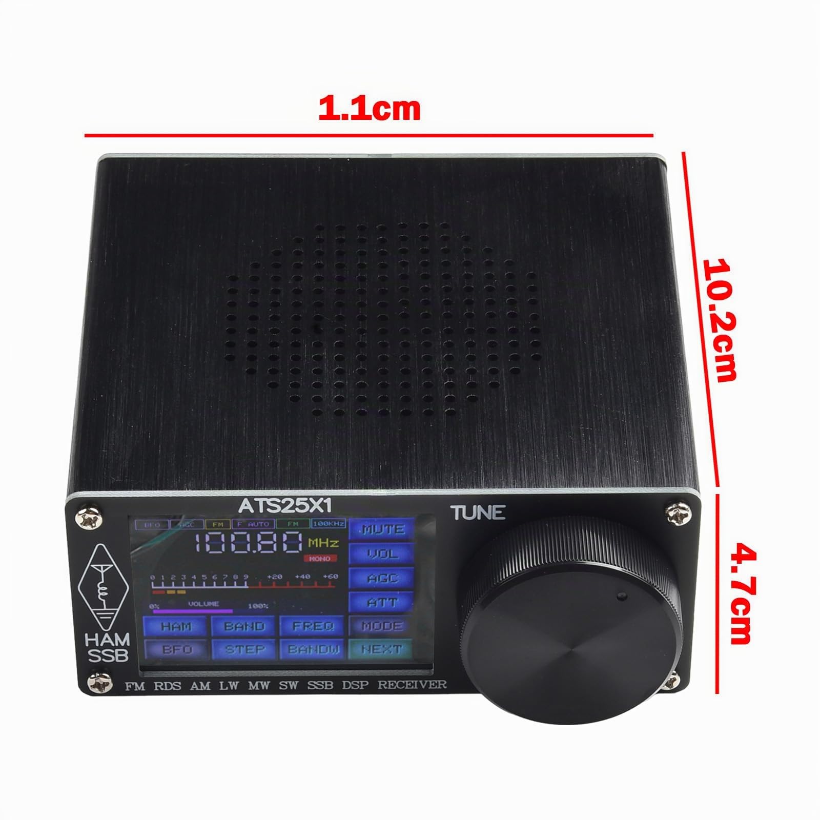 ATS 25 für X1 Si4732 Fullband-Radioempfänger, DSP-Funkempfänger mit 6.1 cm Touchscreen