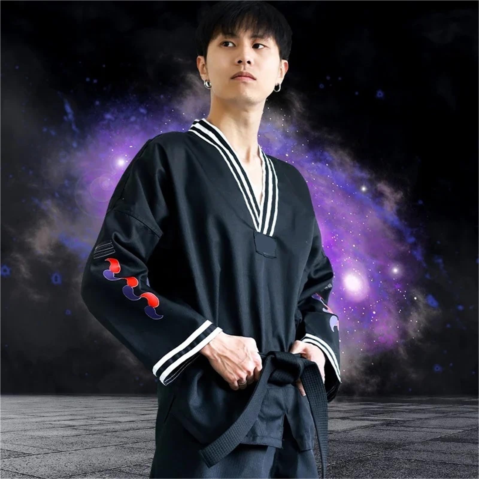 Uniformes de Taekwondo con Cuello en V, Artes Marciales, Karate, Manga Corta, Manga Larga, Ropa de Karate
