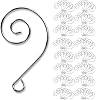 BANBERRY DESIGNS Christmas Ornament S-Hooks - Chrome Ornament Hook Hangers - Decorative Silver Swirl Scroll Design - 1.75 Inches Long - Bulk Set of 100