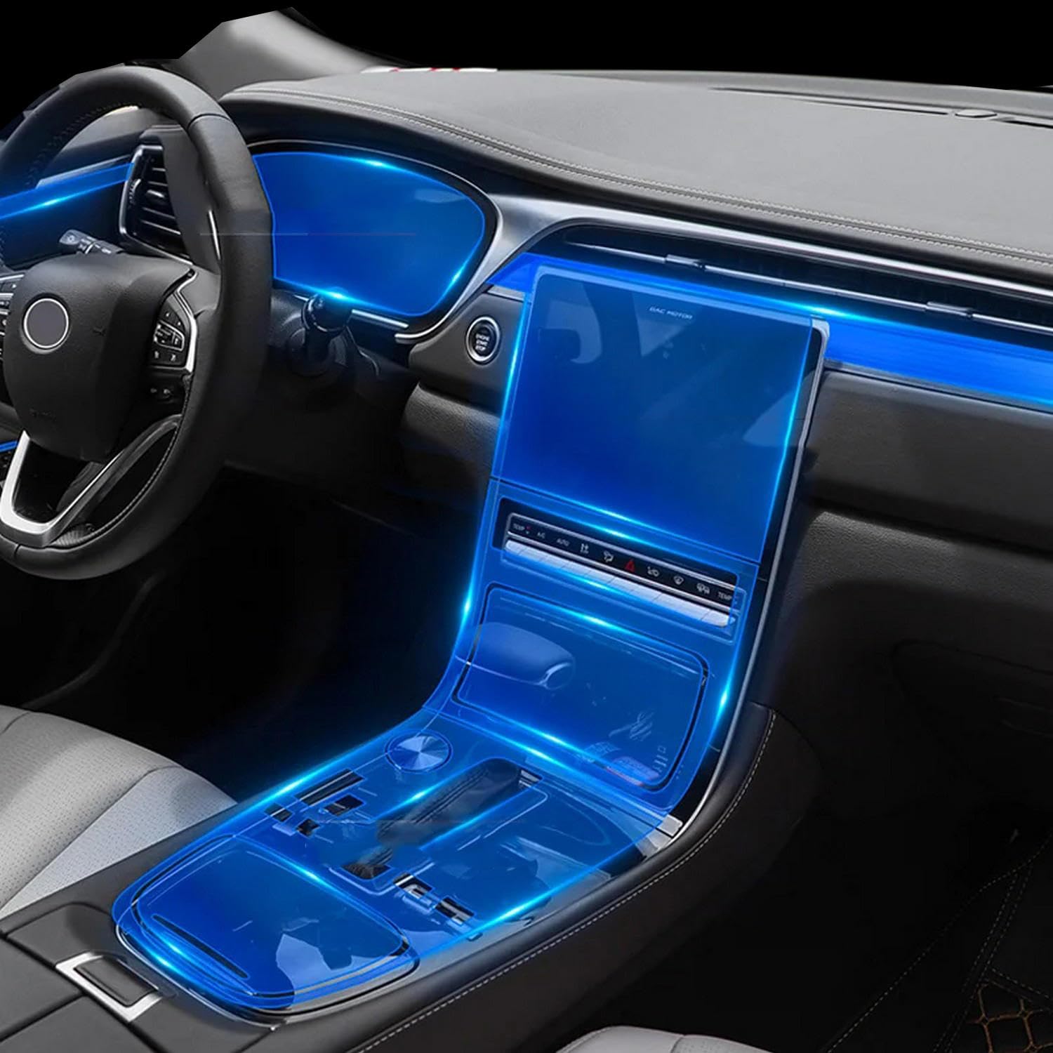 Film protecteur console GAC MOTOR TRUMPCHI GS5 2019 en TPU transparent
