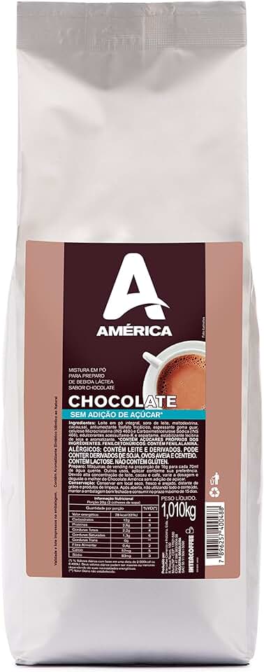 Achocolatado em Pó América s/ Adição de Açúcar 1,01 Kg