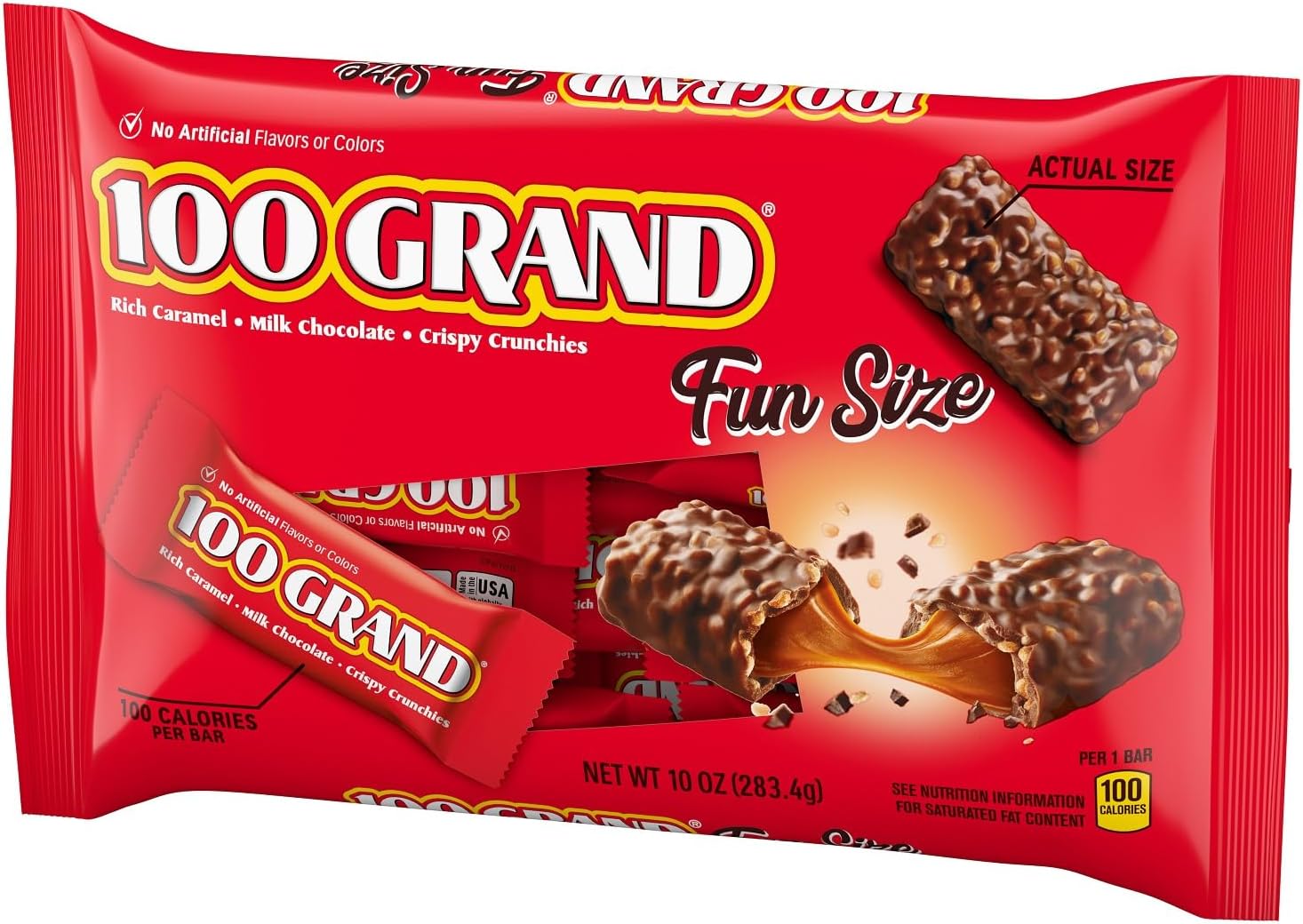 100 Grand Chocolate Bar Fun Size, 10 Ounce