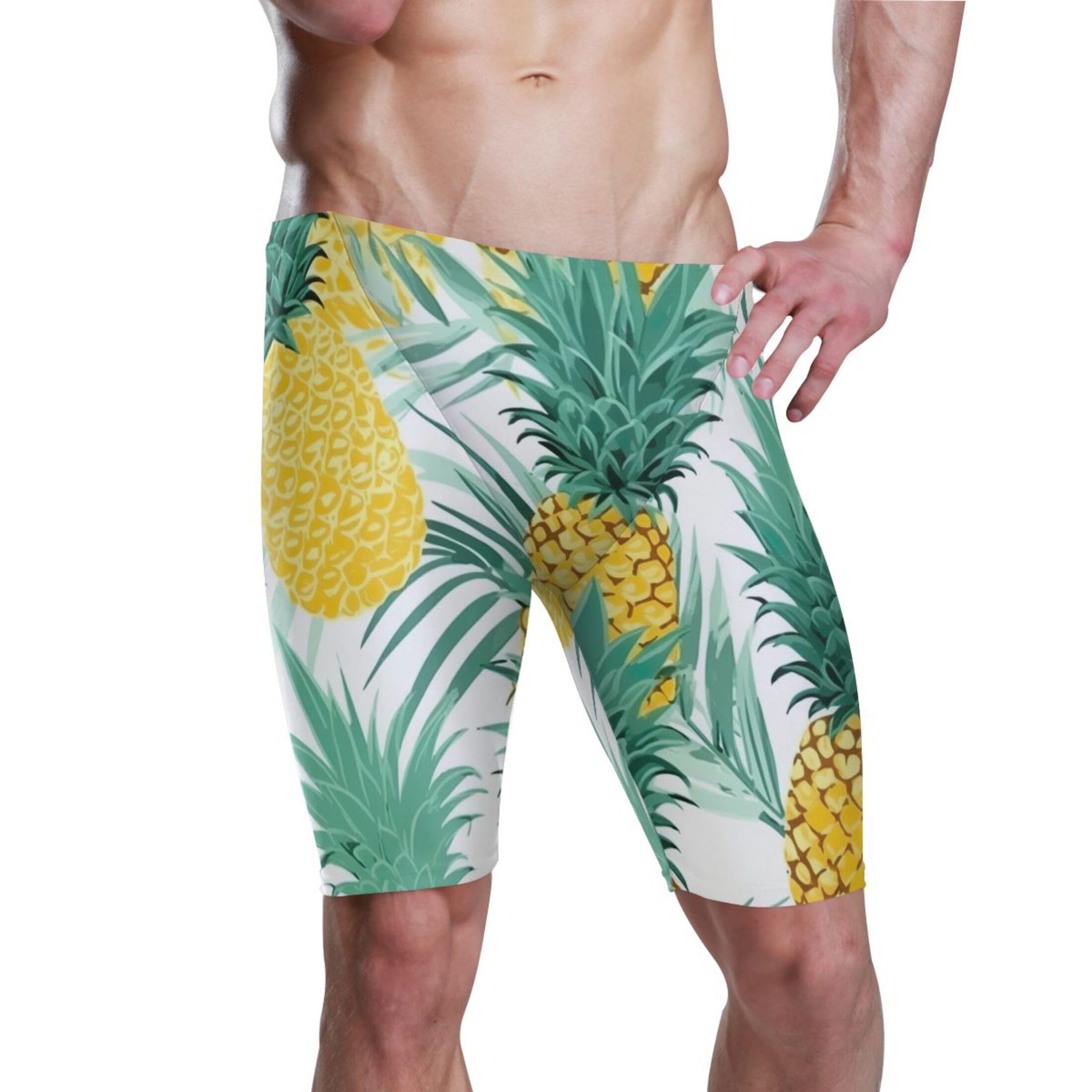 UMIRIKO Pineapple Fruit Men's Swimsuit Swim Jammers L B0400886