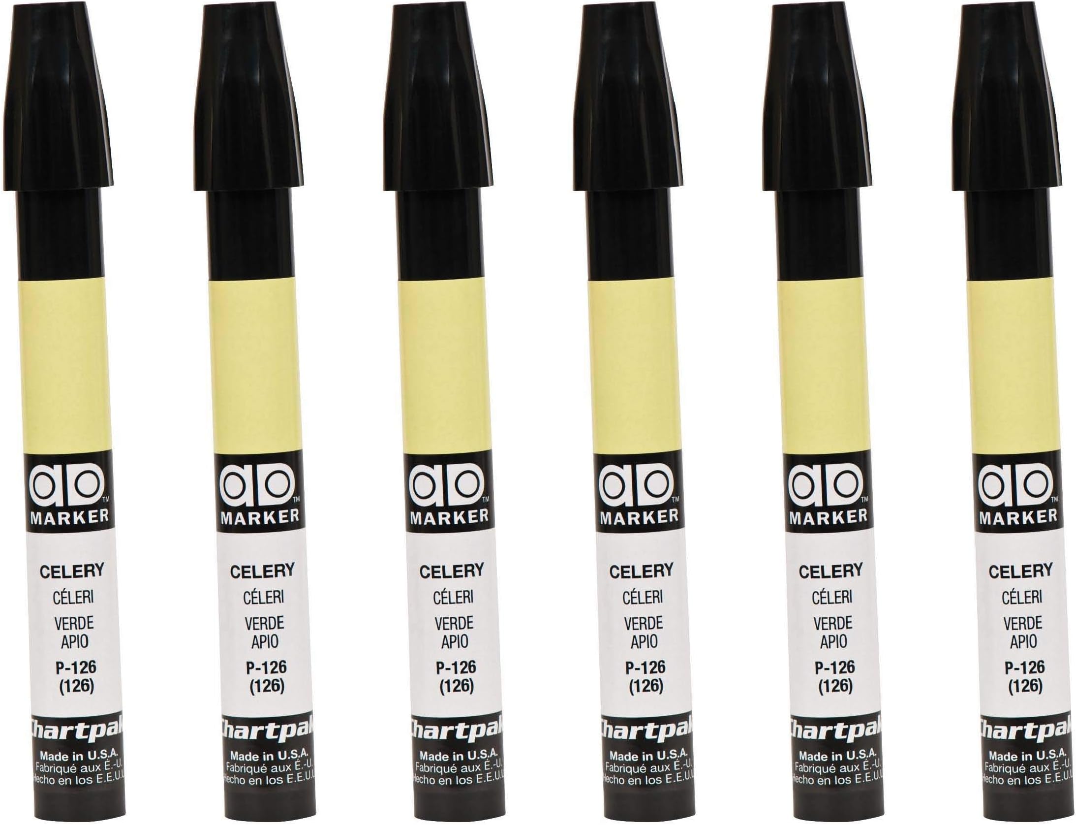 AD MarkerThe Original Chartpak, Tri-Nib, Celery, Box of 6 (P126)