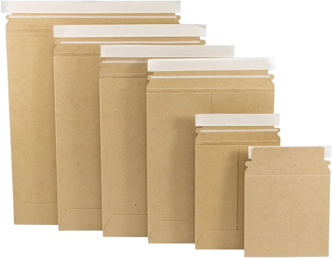Plus Mailers | Rigid Shipping Envelopes | Tamper Evident Security with Peel & Seal Pressure Sensitive Closure | Built-in Corner Protection | Kraft | 100 Per Case | 6" x 8", 1 PSK 100