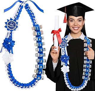 Lyrow 2026 Graduation Money Lei with Cash Holder 48 Inch Extra Long Braided Ribbon