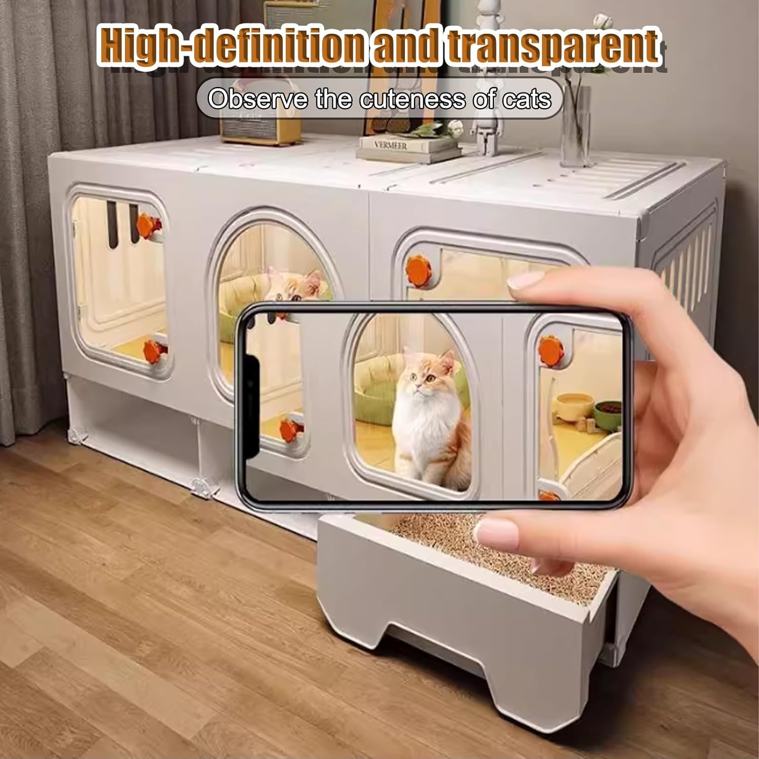 アイリスオーヤマ トイレ一体型キャットケージ3段 グレー 3段グレー