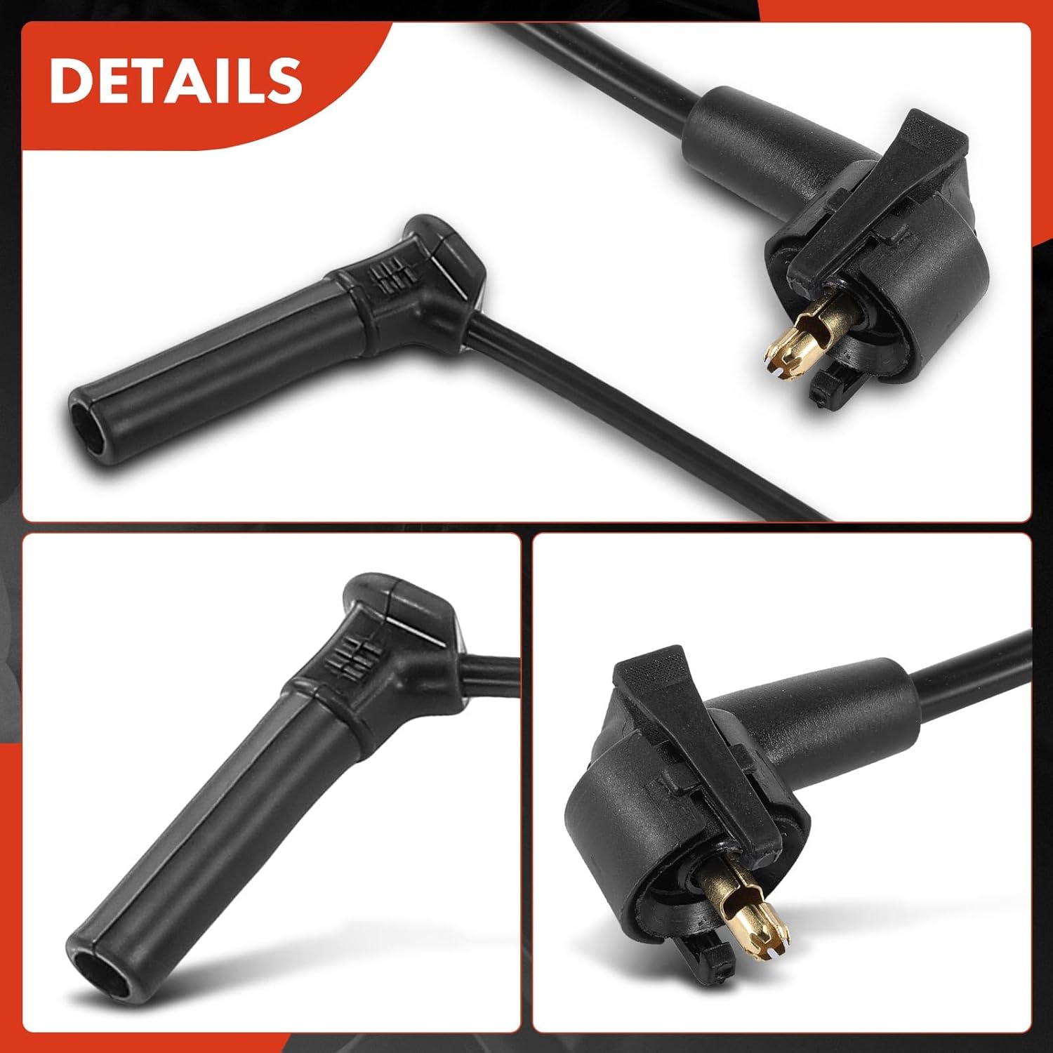 A-Premium Ignition Spark Plug Wires Set of 6 Compatible with Ford Explorer 1997-2000, Explorer Sport 2001, Explorer Sport Trac 2001 & Mercury Mountaineer 1998-2001, V6 4.0L