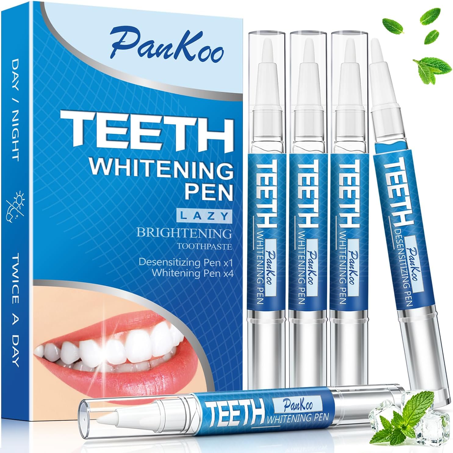 Teeth Whitening Pen Kit, Enamel-Safe Formula, No Pain for Sensitive Teeth