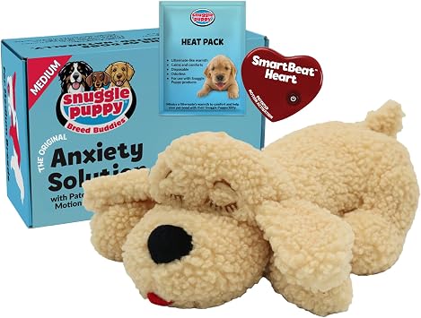 Snuggle Puppy Heartbeat Toy, Calming Comfort, Breed Buddies Goldendoodle