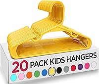 Vista 21 de Utopia Home Paquete de 20 Perchas para Niños - Perchas de Plástico para Bebé de 11.5 Pulgadas para Armario - Perchas para Niños para Ropa y Percha