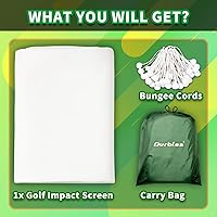 Vista 9 de Pantalla de impacto para simulador de golf, monitor de lanzamiento de proyección de triple capa premium con visuales HD, pantalla de práctica