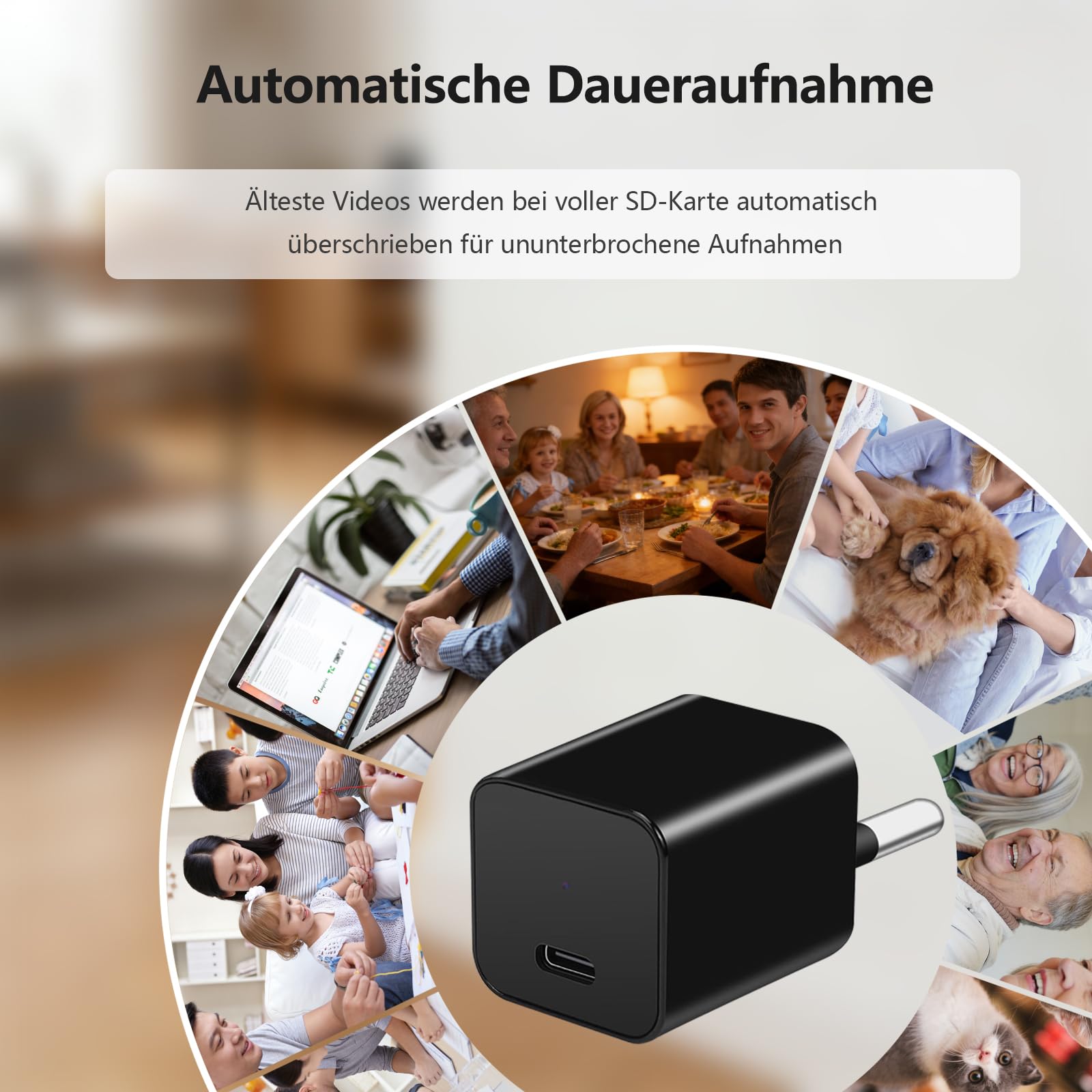 Mini-Überwachungskamera, 1080p HD-Indoor-Sicherheitskamera