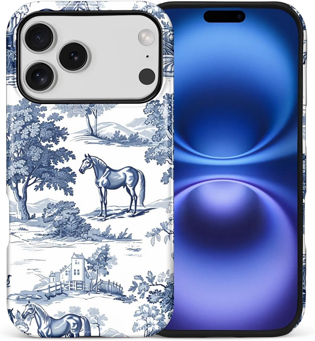 ilikediy for iPhone 17 Pro Max Case, Wild Desert Horse Manor Hybrid 2 Layer Hard Shell Silicone Protective Pattern Design Case